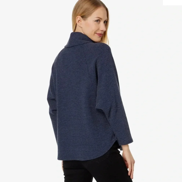 Lilla P Textured Waffle Oversized Easy Turtleneck - Picture 4 of 10